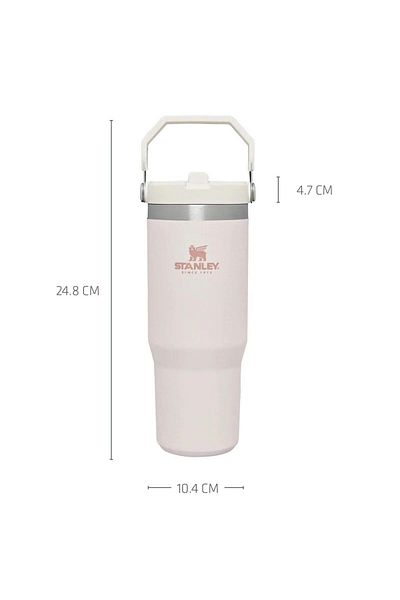 Stanley كوب آيس فلو فليب سترو 0.89 لتر ترمس وردي للجنسين