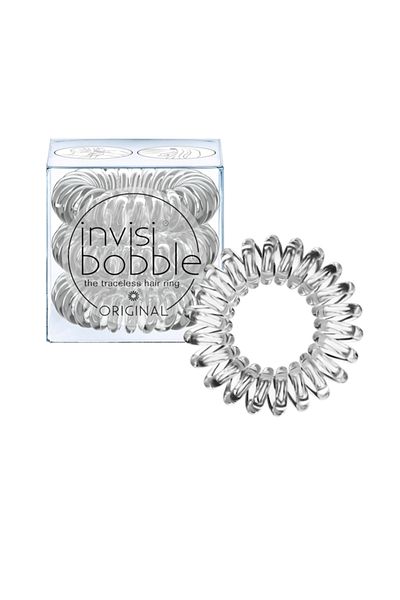 InvisiBooble مشبك شعر Invisibobble الأصلي الكريستالي الشفاف مكون من 3 قطع