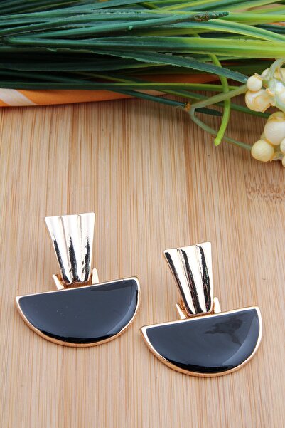 Pelin Aksesuar Siyah Vintage Küpe