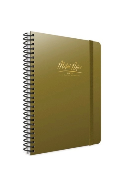 Gıpta A4 80 Yaprak Çizgili Metal Notes Spiralli Plastik Kapaklı Defter
