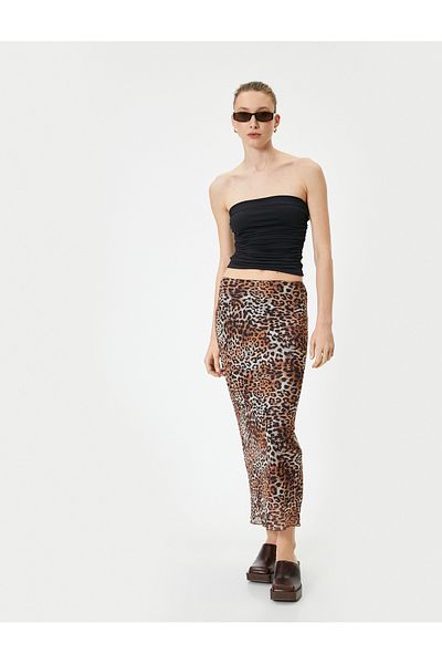 Koton Trägerloses, drapiertes Crop-Top mit schmaler Passform