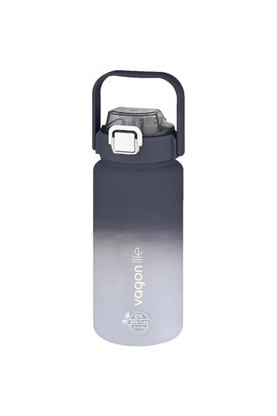 Vagonlife Black-white 1500ml Motivational Water Bottle with/without Straw Vgn2213-t