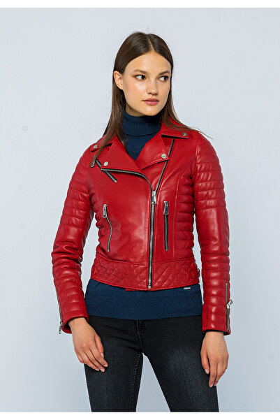 Basics&More Women's Biker Leather Jacket DIESEL