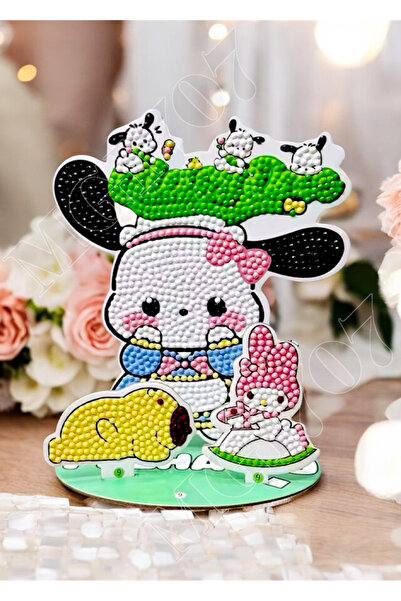 SANRIO Pochacco Elmas Boyama Standlı 3'lü Seti