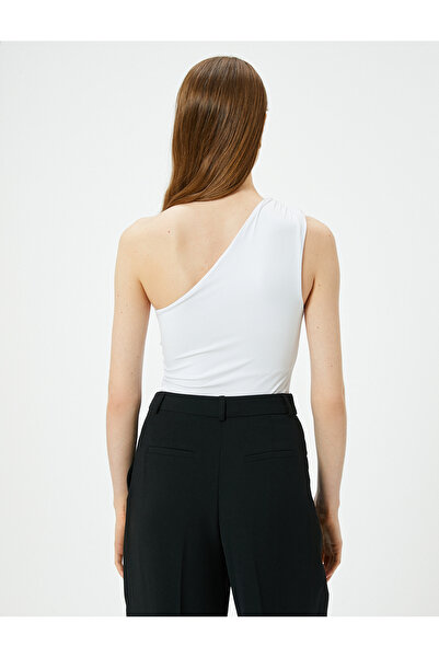 Koton Drapowany top o dopasowanym kroju na jedno ramię