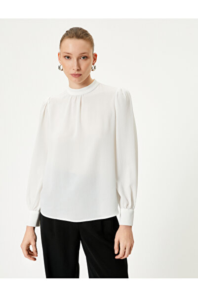 Koton Hakim golier blúzka s dlhým rukávom zahalená