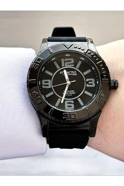 Q&Q Men's Plastic Cord Wrist Watch