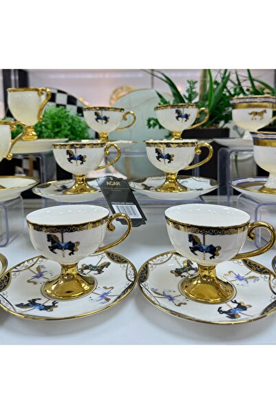 DGCHOME Lorvil 6 kişilik Türk kahvesi fincanı