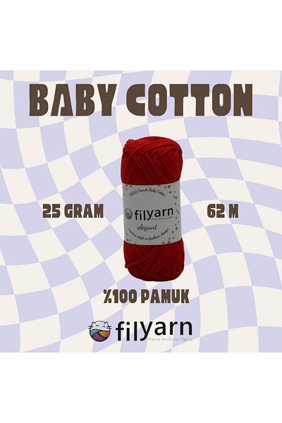 Filyarn حبل أطفال قطني معتمد من Oeko-Tex بوزن 25 جرام - طقم مكون من 4 قطع