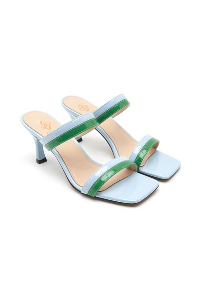 Desa Women's Blue Heeled Slippers