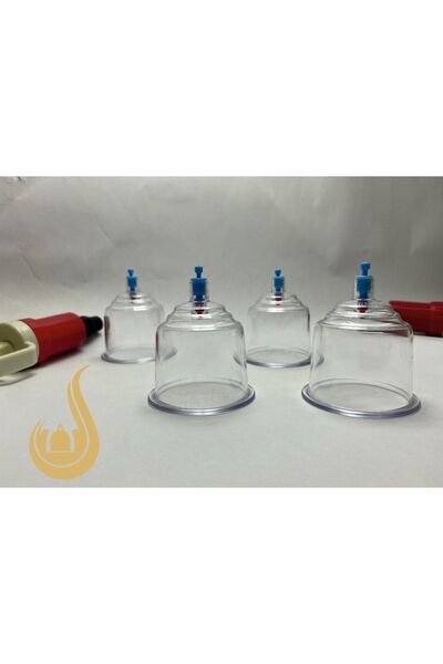 NS MEDİKAL 60 Adet 7 Cm Kupa & 120 Adet 6 Cm Kupa & 20 Adet 3 Cm Hacamat Kupası & Hacamat Pompası