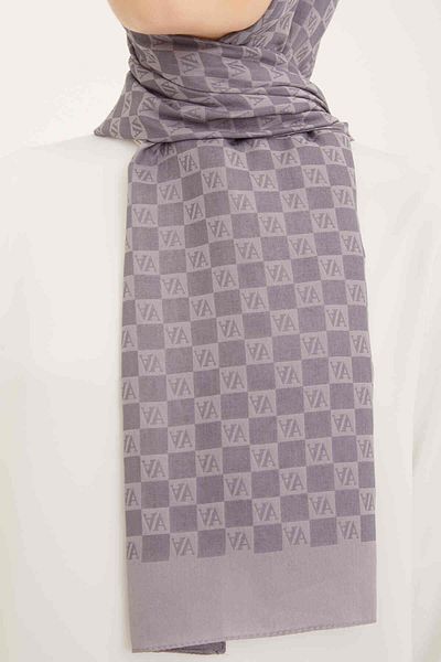Armine Ultra Light Gray Logo Shawl - Trend a 18-21113