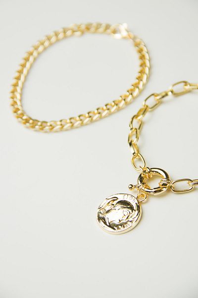Modex Double Medallion Chain Bracelet