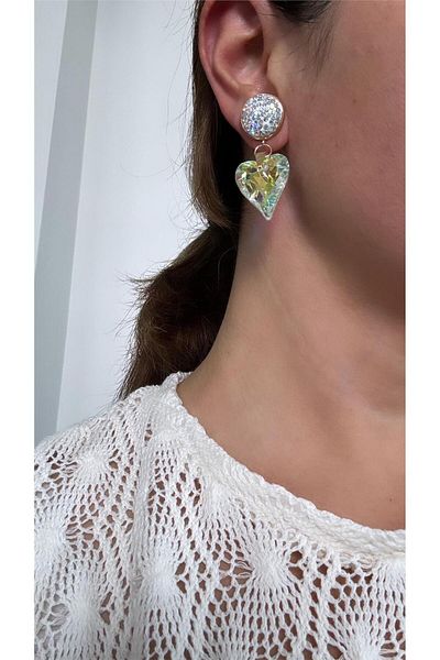 Pelin Aksesuar Heart Janjan Earrings