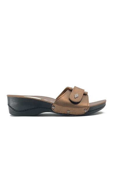 Kids Club Shoes Aryan 67-792 Gel Heel Spur Special Dr.Tavsiyeli Ορθοπεδικές Γυναικείες Παντόφλες ΧΑΛΚΙΝΟ