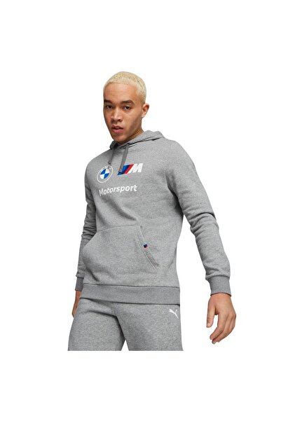 Puma BMW MMS ESS Hoodie Fleece Medium Gray He Erkek Sweatshirt