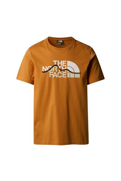 THE NORTH FACE Ανδρικό μπλουζάκι M S/s Mountain Line Tee Nf0a87ntpco1 Brown-l