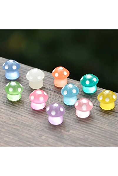 RENGARENK 5'li Karanlıkta Parlayan Mini Mantar Figürleri