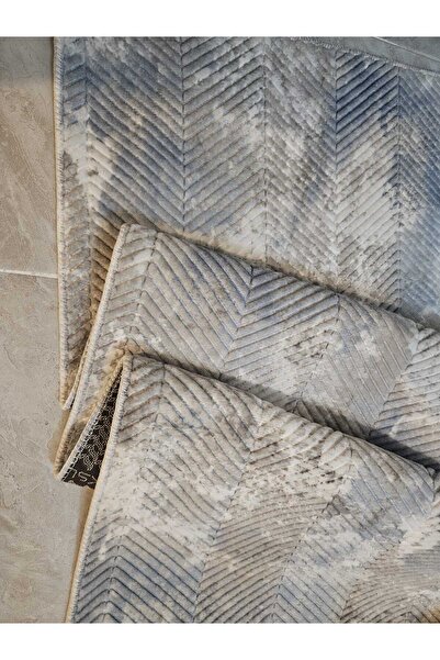 AKSU HALI ETRO MAVİ lux yıkanilir oturma odası hol mutfak cocuk odası yatak odası halısı bırıncı sınıf