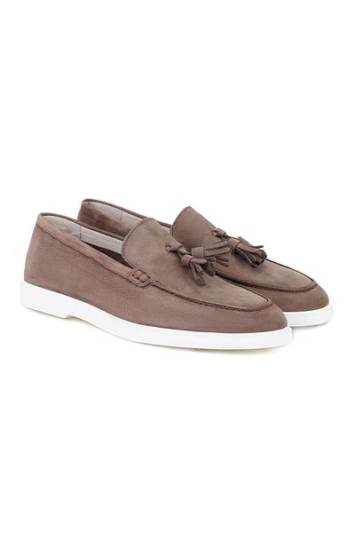 Desa Ανδρικό δερμάτινο loafer Nubuck Miles Brown