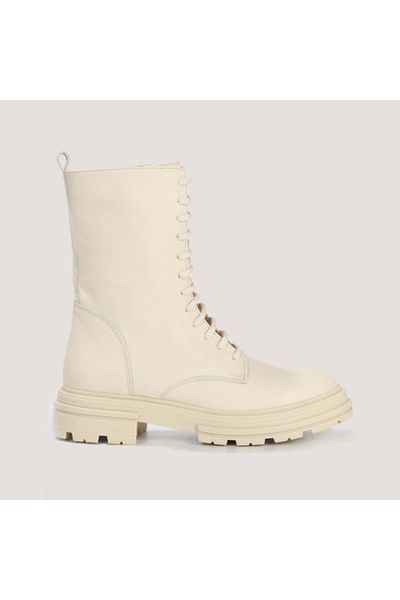 Hammer Jack Unisex Δερμάτινες Μπότες - Minas Z Beige 39