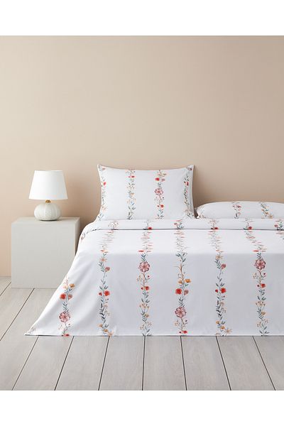 English Home Romantic Line Digital Printed Soft Cotton Double Duvet Cover Set 200x220 Cm Light Pink