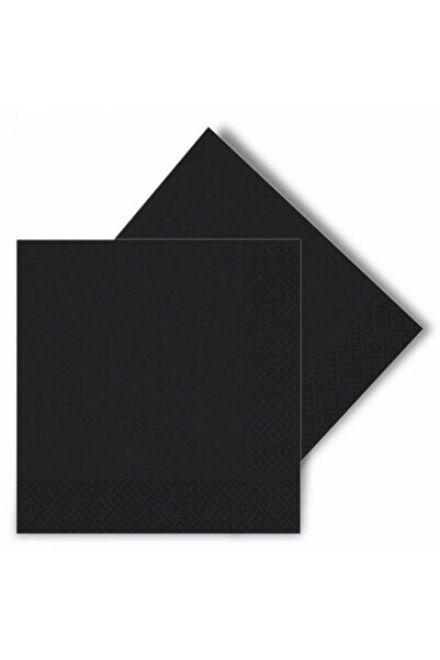 Parti Station Renkli Kağıt Peçete 20'li Siyah Renk 33x33