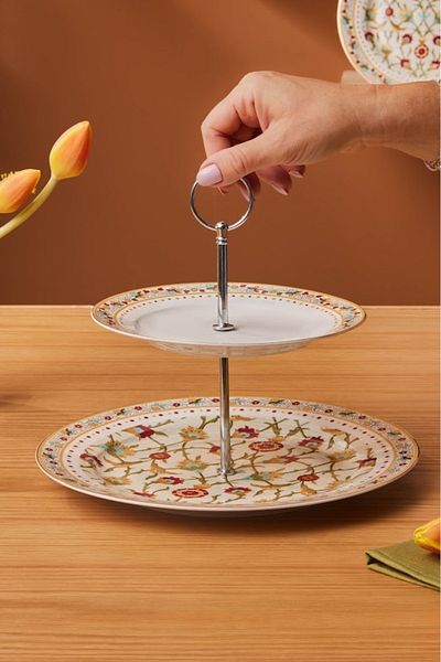 Karaca Nevra Layered Cookie Holder 30 cm