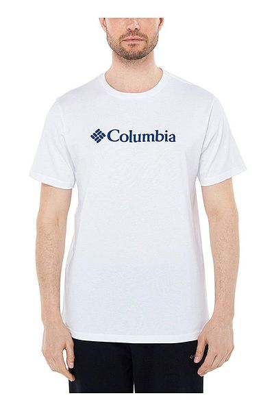 Columbia Men's T-shirt - Cs0287 Csc M Basic, Big Logo Brushed Ss Tee