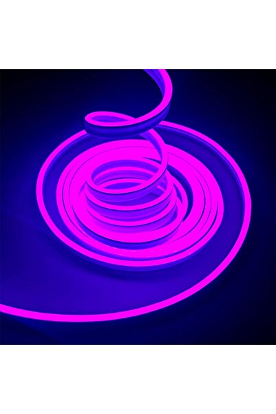 Ema Dükkan 50 Metre Mor 220 Volt Neon Led Tak Çalıştır Esnek Şerit Neon Led A...