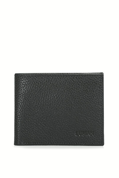 Lufian Jımmy Men's Leather Card Holder Black