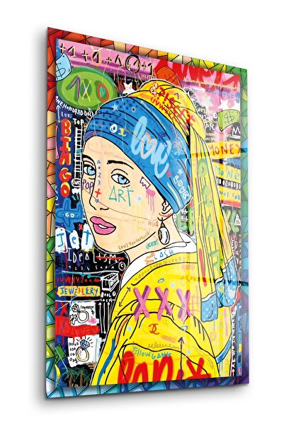 Decovetro Slikanje na staklu Pop Art devojka sa minđušama