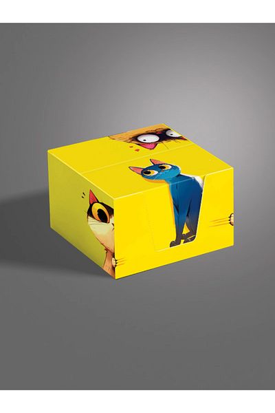 AYKUT OFSET 5Pcs,Cat Design Cube Memo Pad,Boxed Block Note,Note Paper,Note Holder,Cube Note Paper 500, 8X8