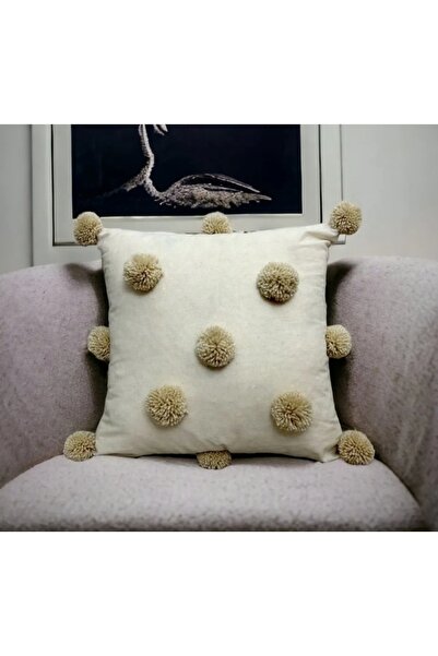 Genel Markalar Kırlent Kılıfı Ponponlu Tekli