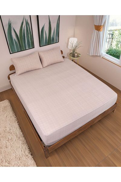 MONİVA Moniva Home Cotton Double Fitted Sheet Set 180X200 cm