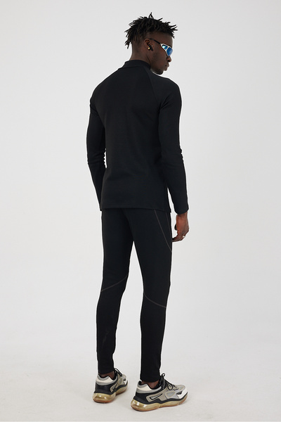 Scorp Ανδρικά θερμικά εσώρουχα Thermo-Fit Extreme με φερμουάρ, εσώρουχα για σκι, μαύρο