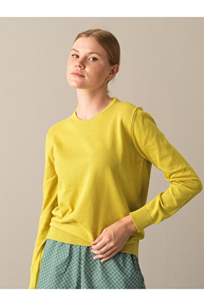 Xint Kadın Sarı Regular Fit Basic Kazak