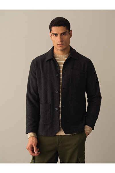Xint Erkek Antrasit Regular Fit Cepli Ceket