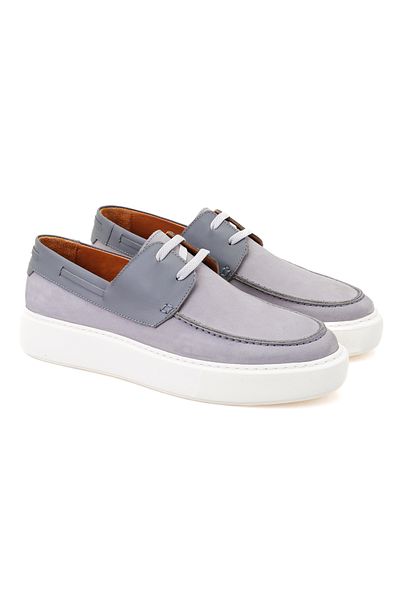 Desa Ανδρικά δερμάτινα casual παπούτσια Elania Grey