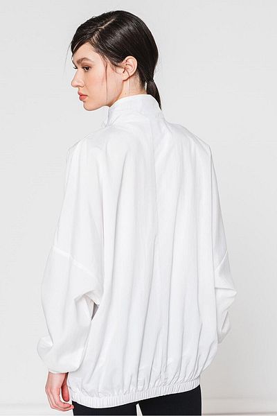 Nike Αθλητικά ρούχα Essential Woven Full Zip Oversize Γυναικείο Φαρδύ Πλεκτό Αθλητικό Μπουφάν Λευκό