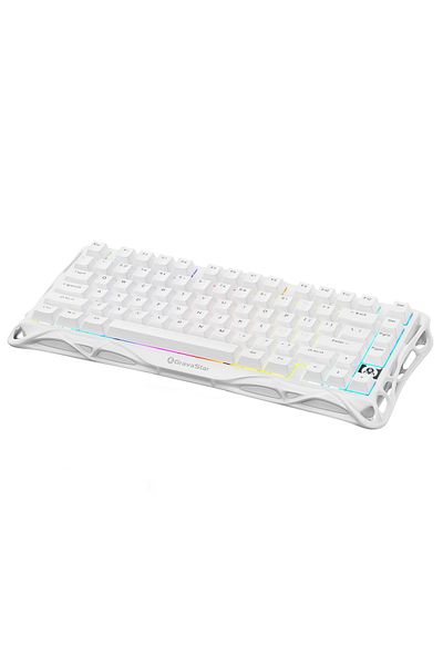 Gravastar GravaStar K1 Lite Snow White :75%,Pre-Lubed Switches,RGB,Wireless/Wired,4000mAh,Multi-Platform