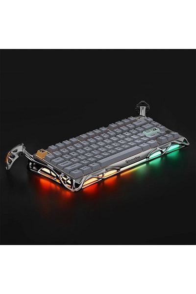 Gravastar GravaStar K1 Pro (رمادي خرساني): تخطيط 75%، 79 مفتاحًا ومقبضًا، تبديل سريع، RGB، 8000 مللي أمبير في الساعة، لاسلكي/سلكي.