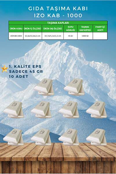 KAR-YAPI Strafor Köpük (Eps) 1000 Gr - Soğuk Zincir Gıda Taşıma Kolisi 10 ADE...