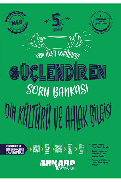 Ankara Yayıncılık 5. Sınıf Güçlendiren Din Kültürü ve Ahlak Bilgisi Soru Bankası