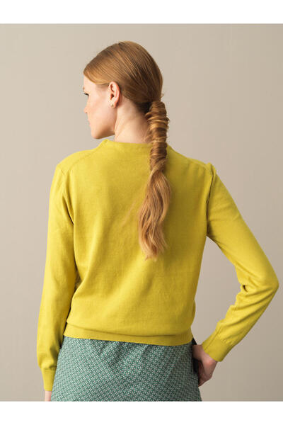 Xint Kadın Sarı Regular Fit Basic Kazak