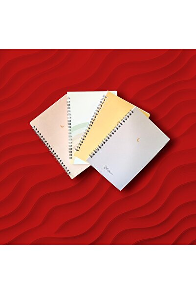 Benim Hocam Yayınları Defter Seti 10x13,5 Cm 4'lü Spiralli Defter Çizgisiz De...