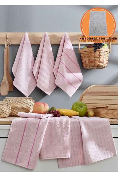 Rebeka Home Collection Πετσέτες κουζίνας 6 συσκευασιών Sophia 30x50 σε σκόνη
