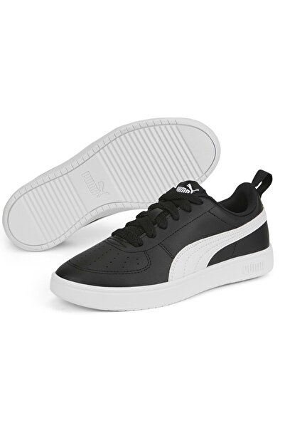 Puma Rickie Jr 384311-11 Unisex Spor Ayakkabı SİYAH-BEYAZ
