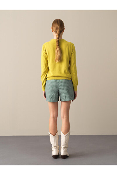 Xint Kadın Sarı Regular Fit Basic Kazak