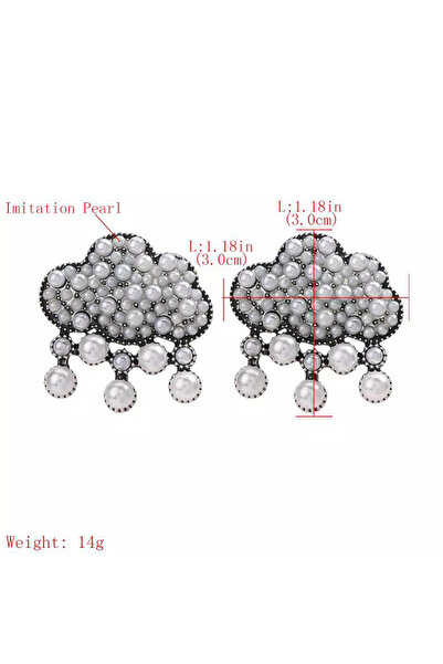 Pelin Aksesuar İncili Bulut Küpe